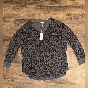 Palmetto moon leopard print top